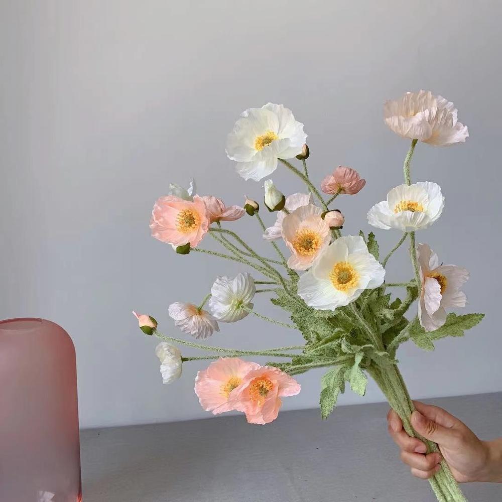 Falso papoula flores de seda,  - Florist Supply Bulk avaliação e preço